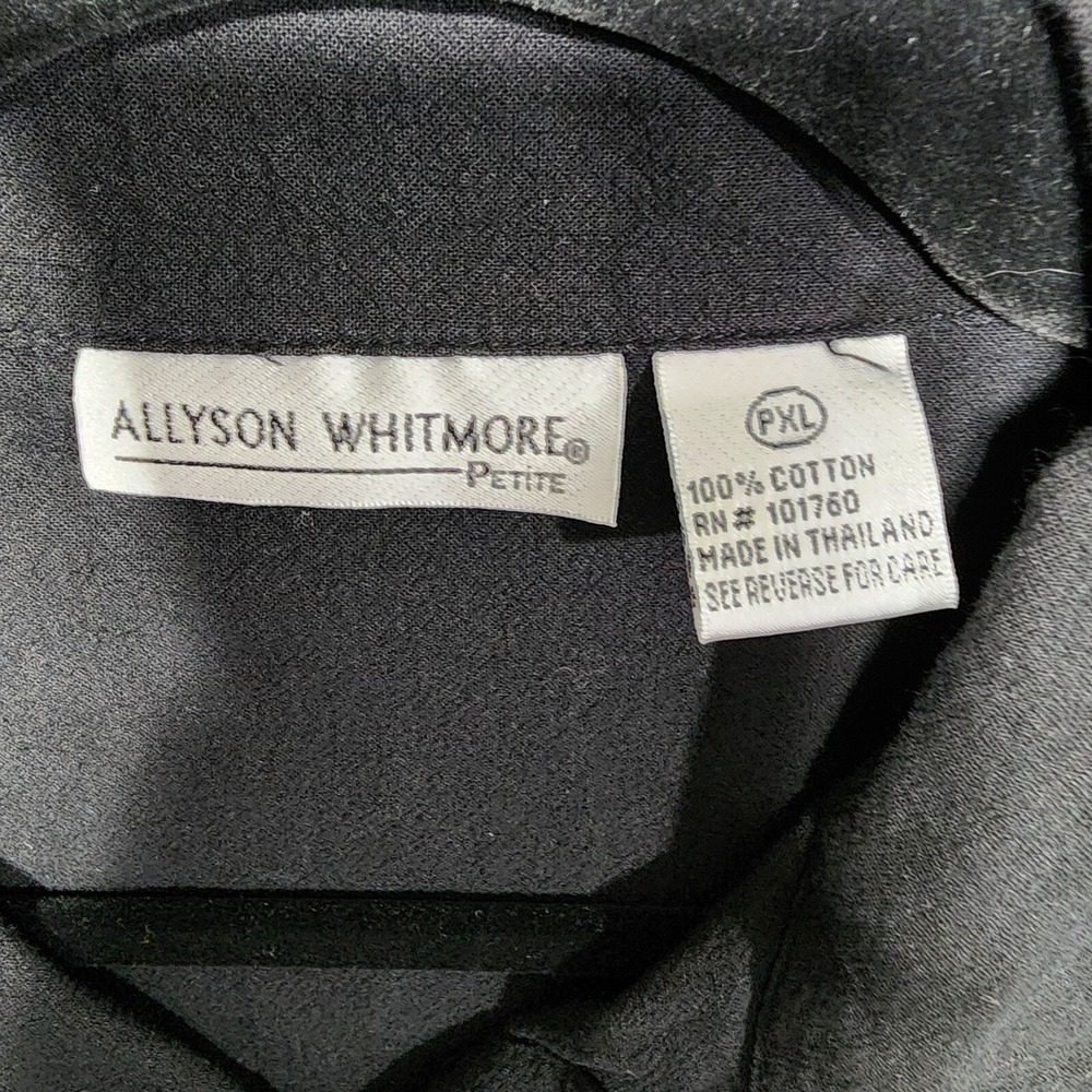 Allison Whitmore‎ Blouse Capri Set Size PXL Safari Black Animal Petite - Picture 9 of 13